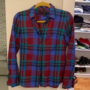 J Crew plaid flannel shirt